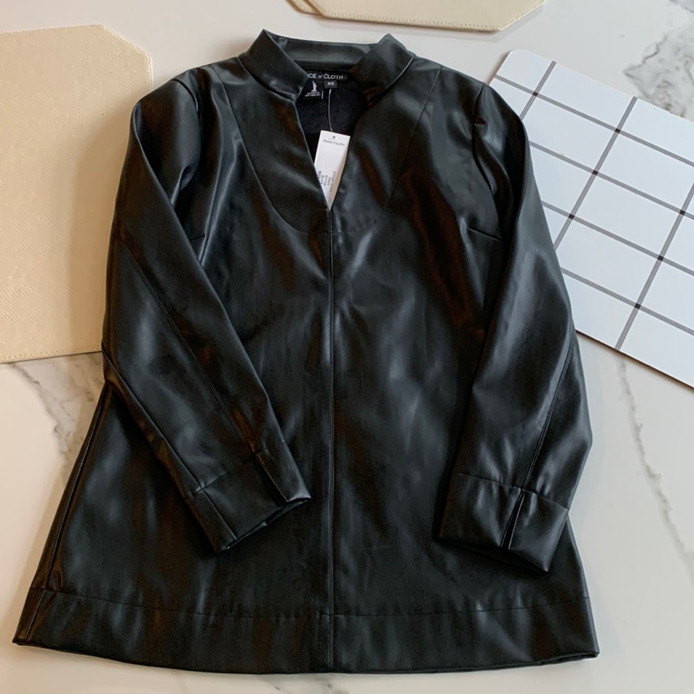 Sutton Tunic Faux Leather NWT